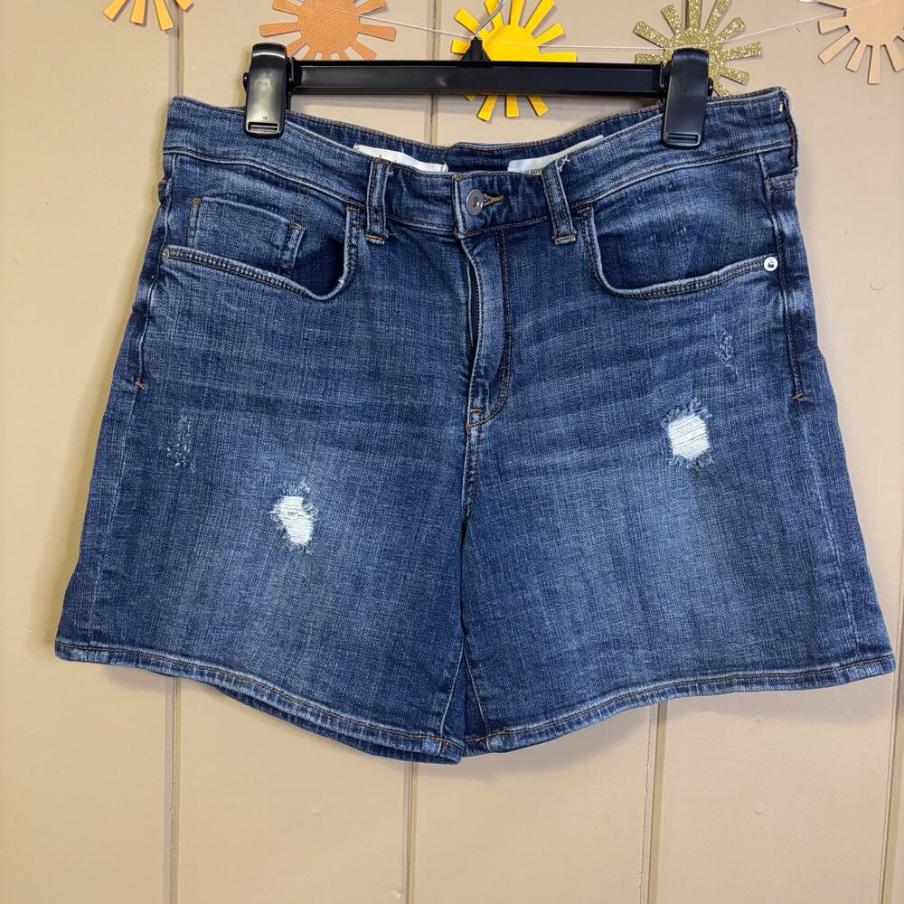 Anthropologie Pilcro denim slim boyfriend shorts size 30